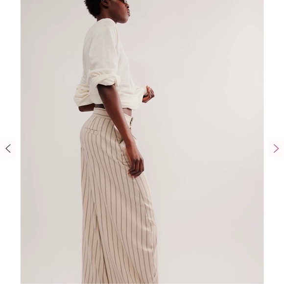 NWOT Free People Tegan striped barrel trouser 6 - Picture 11 of 11